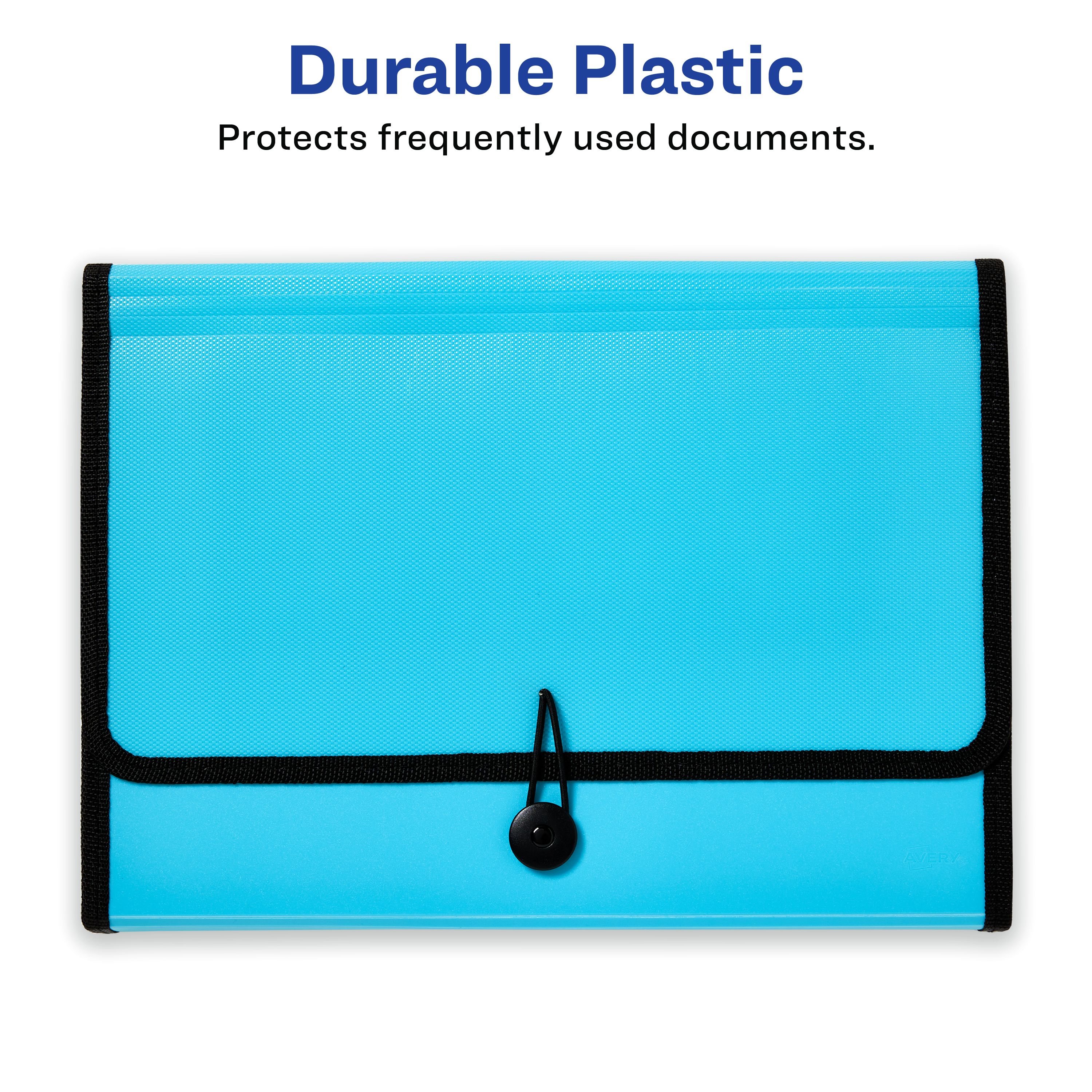 Expanding File Folder, 7-Pocket, Aqua 73551 | Avery